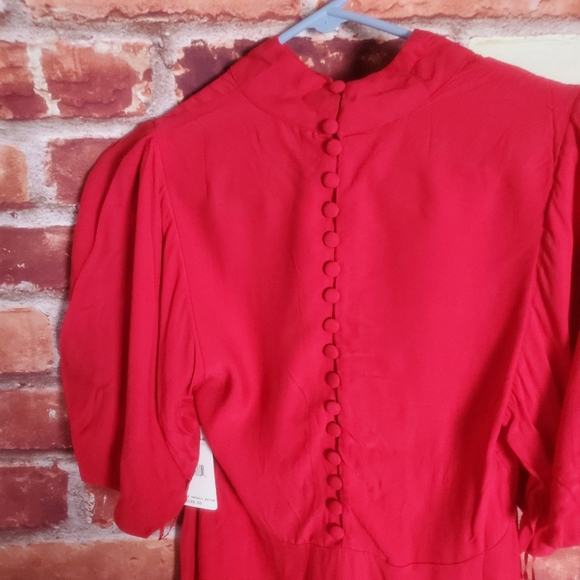 Free People Red Be My Baby Dress Size 10 NWT - Picture 5 of 6